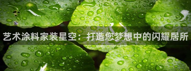和记ag旗舰厅app：艺术涂料家装星空：打造您梦想中的闪耀居所