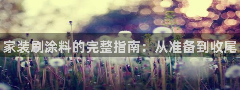 和记注册有什么送的：家装刷涂料的完整指南：从准备到收尾