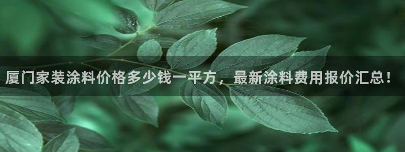 ag和记app：厦门家装涂料价格多少钱一平方，最新涂料费用报